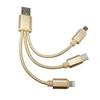 Contracted design shot style only charging 3 in 1 colorful micro usb data cable