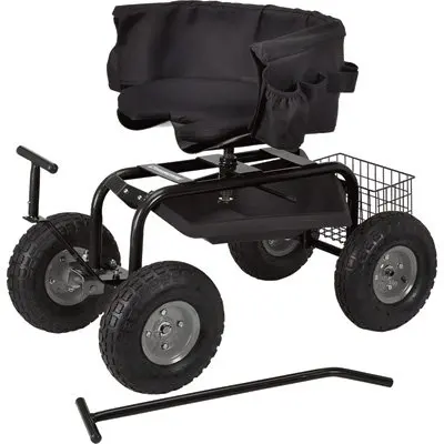 Strongway Deluxe Rolling Garden Seat Cart With Easy Change
