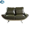 2019 Popular Modern Italy Hotel Leisure Leather Sofa with Stainless Inox Base