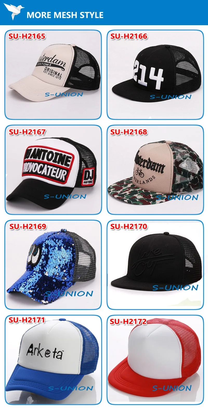 Wholesale Custom High Quality Flat Brim Mesh Snapback Trucker Cap Boys