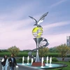 Large Outdoor Stainless Steel Arts Abstract Flying Eagle Sculpture