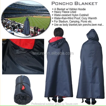 Coperta Poncho In Pile.Multi Purpose Adult Waterproof Hooded Stadium Poncho Blanket With Polar Fleece Lining Bleacher Blanket View Poncho Blanket Texure Product Details From Hangzhou Texure Industries Corporation On Alibaba Com