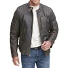Hot Sale Leather Wind Parka Paint Jacket for Men