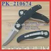 (PK-210674) 4.5" Plastic Black Soft Rubber Decorative Handle Folding Pocket Knives