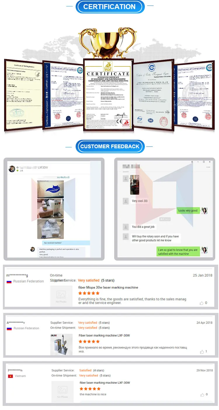 20w/30w/50w/70w/100w white/black/color fiber laser marking machine price /fiber laser engraver/laser marker on metal