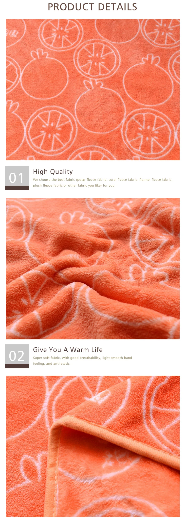 China air conditioning blankets set wholesale Customized colorful print flannel fleece blanket 450gsm