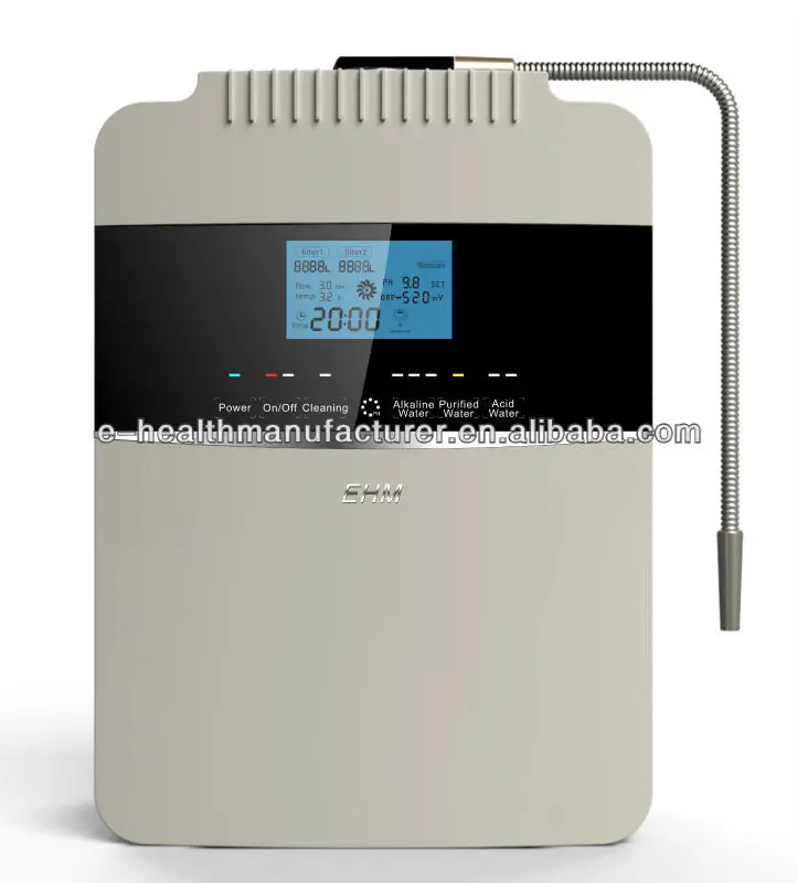 Alkaline Water Ionizer with Built-in Heating System Self-cleaning Function and Touch-control Panel for Healthy Drinking Water