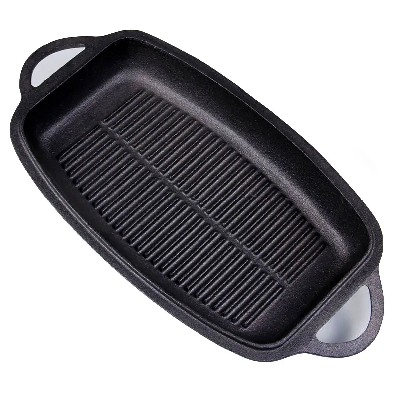 Hot Sales 2 In 1 Cast Iron Cookware Rectangular Casserole With Lid