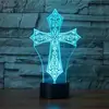 Creative and environmentally friendly cross 3D led lamp