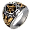 Rich Jewelry Antique casting religious custom championship ring men stainless steel masonic rings