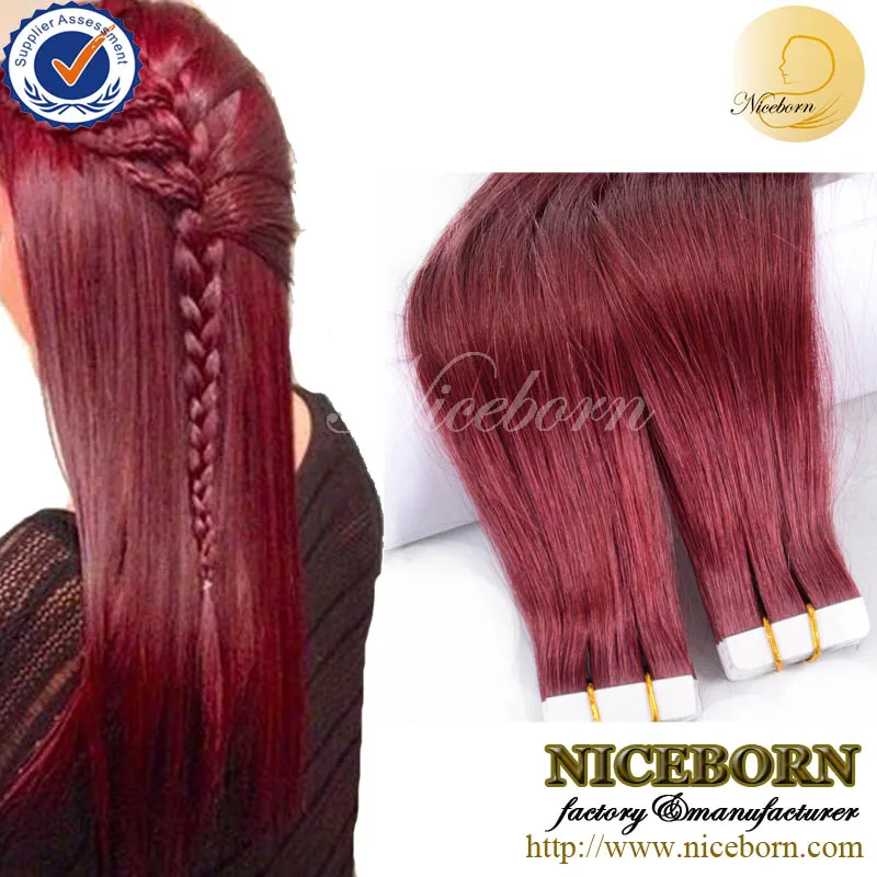 530 Ciruela Rojo Cereza Barato Cinta Extensiones De Cabello Natural Extensiones De Cabello Humano Sedoso Pelo Virginal Brasileno Remy Cinta La Trama De La Piel Buy Extensiones De Pelo De Cinta Pelo Brasileno