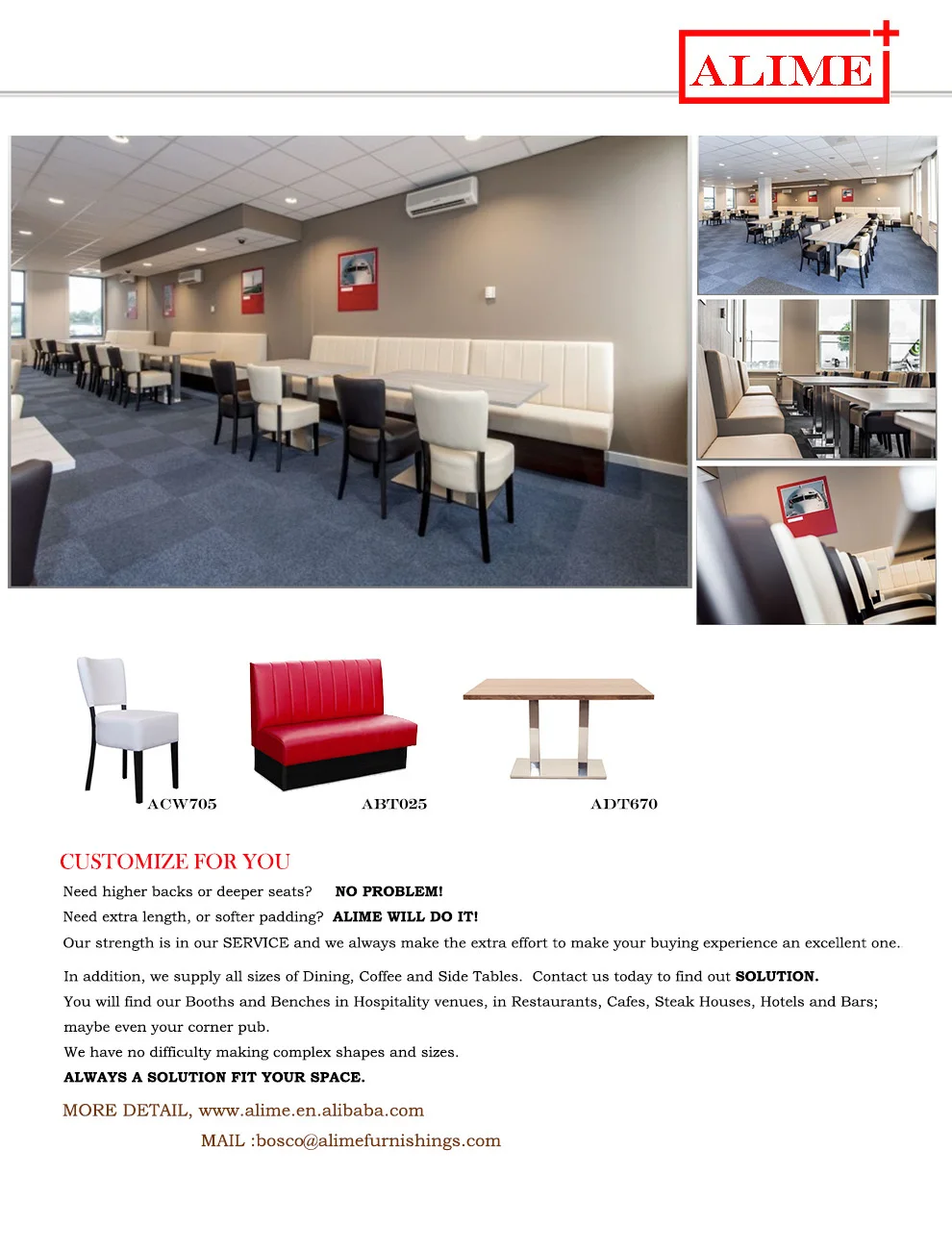 alime r03 commercial custom modern restaurant seating furniture sets wooden dining chair and table red booth - Modern Restaurant Furniture Supply alime r03 commercial custom modern restaurant seating furniture sets wooden dining chair and table red booth - Modern Restaurant Furniture Supply