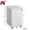 Good quality movable 3 drawers cabinet file letter storage mobile metal vertical unit