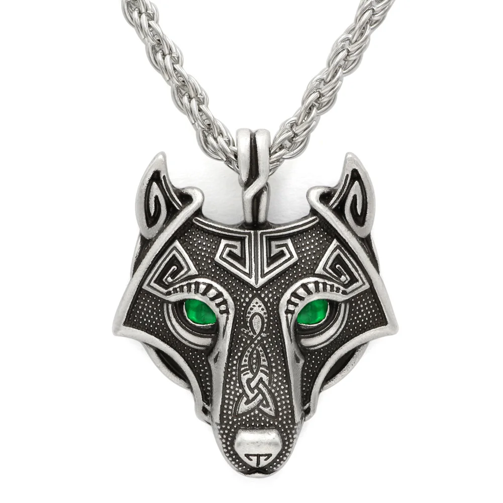 nordic vikings necklace the scandinavian wolf amulet