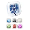 Promotional Gift 1.2 m cables plug in-ear MP3 phone earpiece with transparent clear plastic square earphone case holder