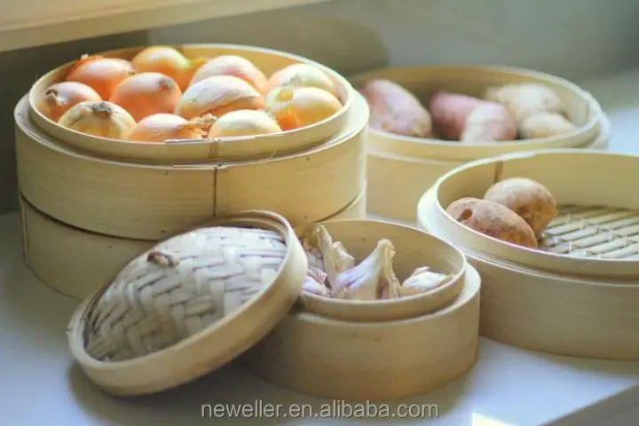 Round bamboo steamer for fashionable lifestyle With high quality