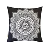 Wholesalers Ethnic India Mandala Black White Printed cushion cover For Living Room