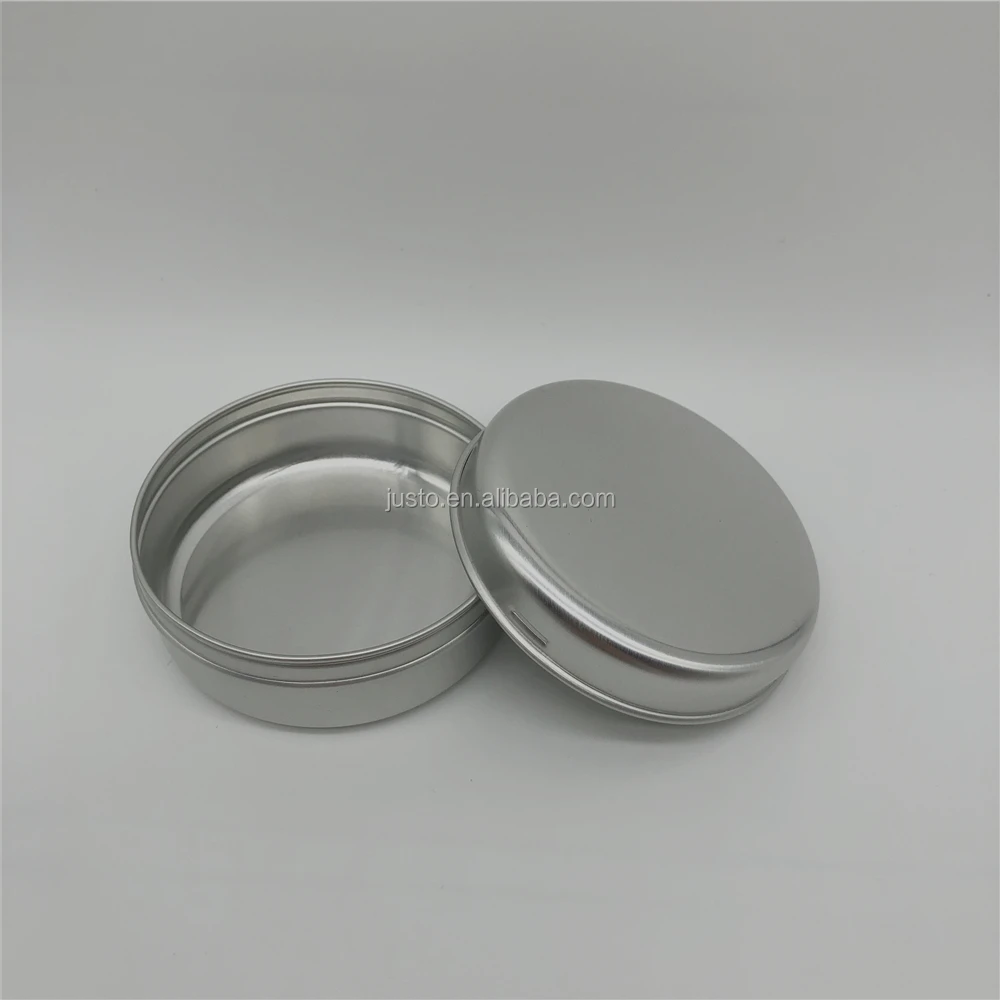 2 Oz 60ml Silver Round Aluminum Container Jar Pomade Cosmetic Cream ...