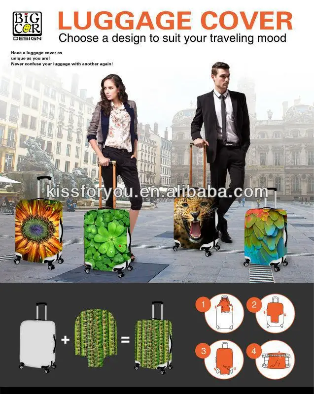 Best Gift For Luggage Travel Bags Protective Luggage Cover With Elastic