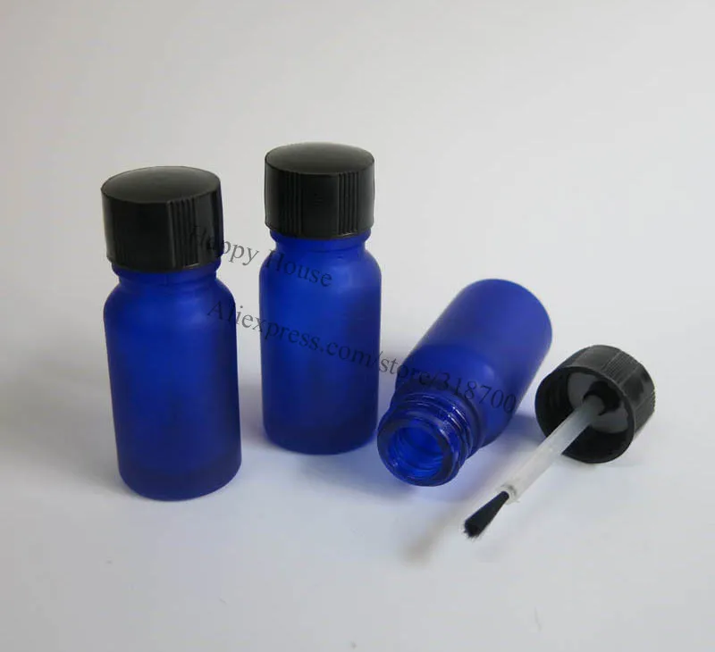 360 x 10ml Frost Blue Glass Bottle 10cc Glass Nail Polish Bottle 1 3OZ Glass Oil