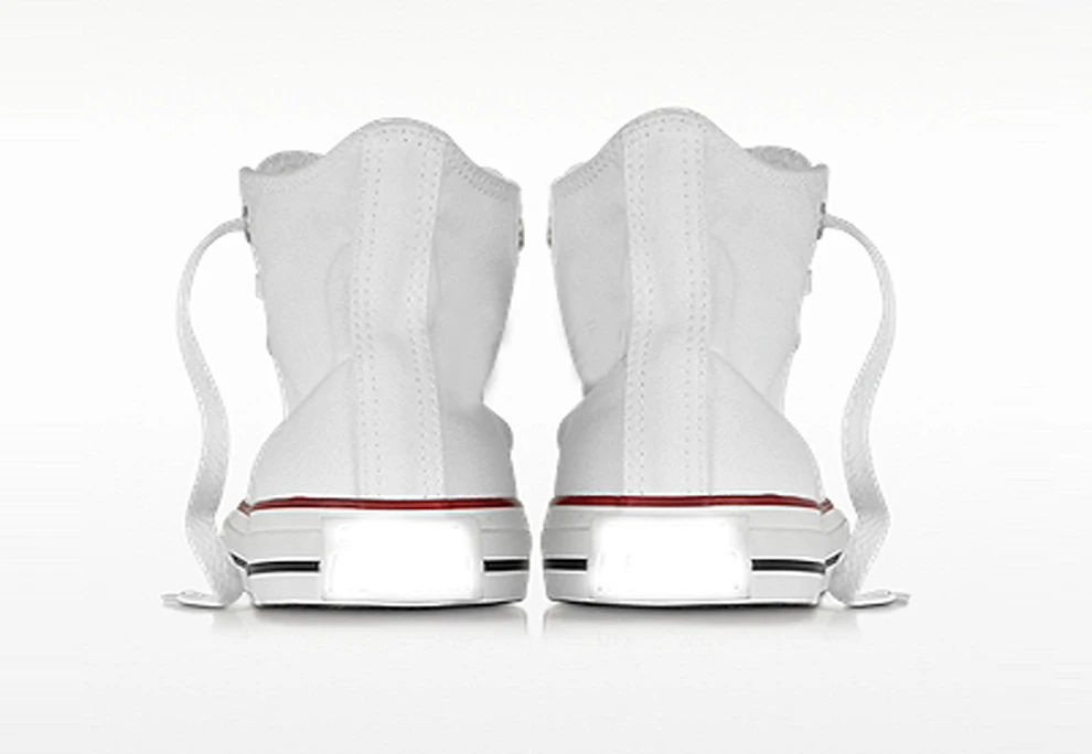blank white canvas shoes