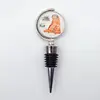 Unique Excellent Quality Double Side Rotate Crystal Glass Picture Metal Custom Wine Stopper For Souvenir