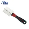 PETO two sided grooming comb for pet red & black plastic handle for general pet comb brush