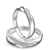 His And Hers Wedding Rings Pair 18K Real Solid White Gold Engagement Couples Rings Set 0.12CT H/ SI Free Shipping