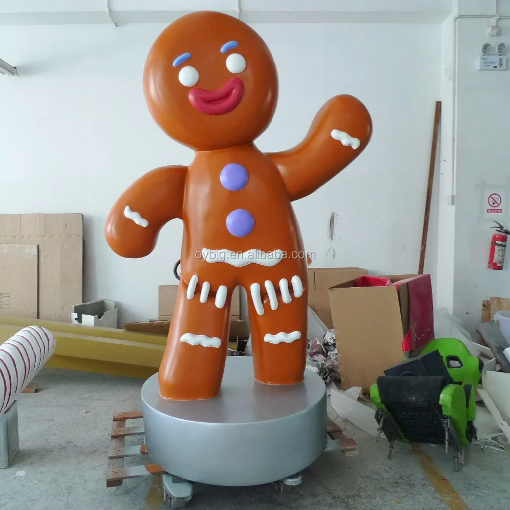Fiberglass Christmas Gingerbread Man View Christmas Figures