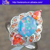 Hot !Custom 925 Sterling Silver Fire Opal Vintage Square Garnet Rings