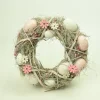 FSC BSCI natural rattan twigs ornament made craft home decoration spring easter egg wreath