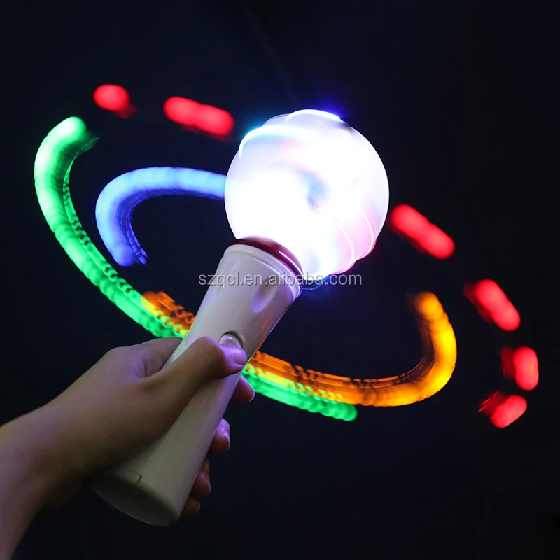 Hot Selling Assorted Colors Led Spinning Ball Stick For Christmas Theme