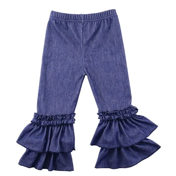 Children Capris Toddler Knit Cotton Ruffle Baby Legging Pants Baby ...