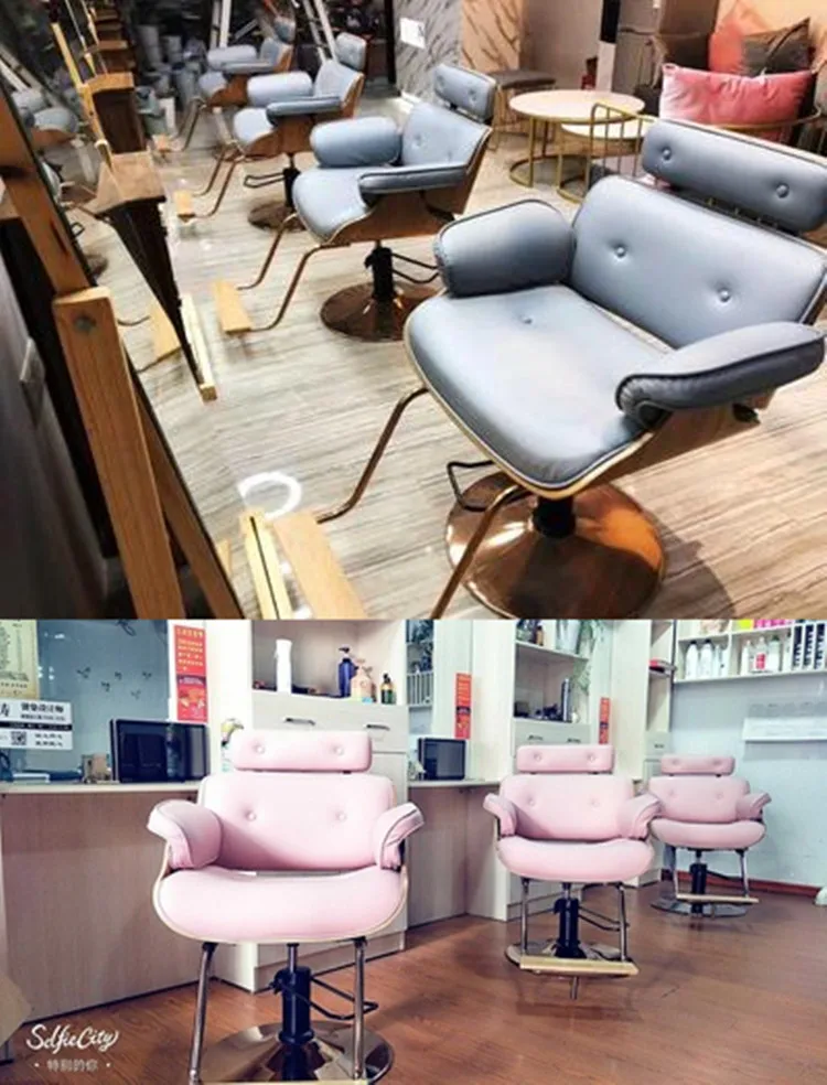 Modern Salon Coifurfe Barberia Hair Salon Chairs Women Red