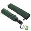 Automatic 3 fold compact windproof travel umbrella with coating