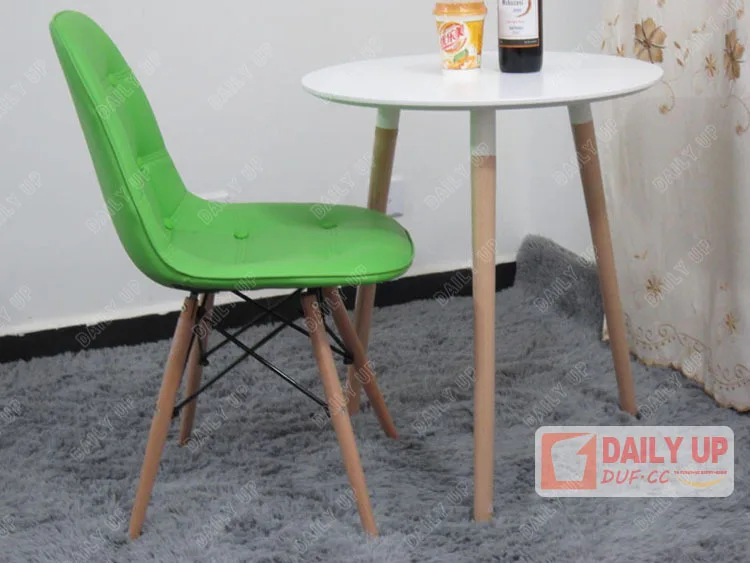 80*80CM Working Place Tea Desk Round Coffee Table MDF Desktop Wooden Frame Dining Table Small Family Furniture