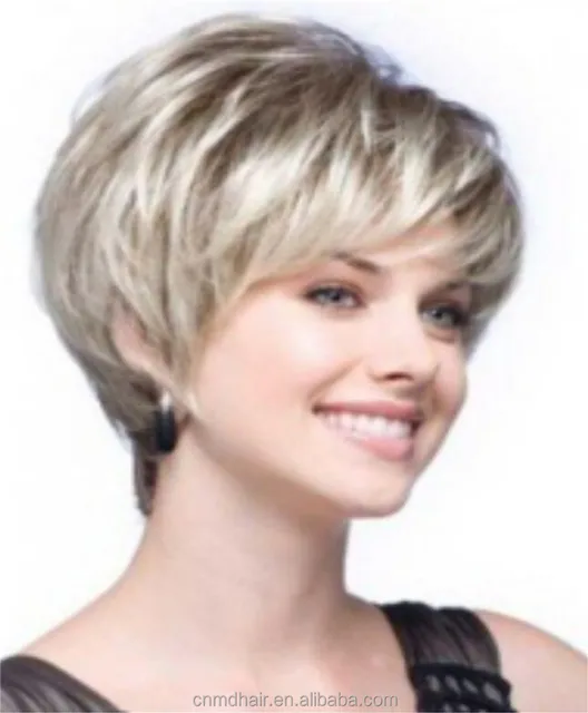 Beauty Synthetic Short Curly Hair Puffy Natural Blonde Silver Grey