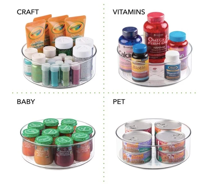 Znf00015 Pantry Countertops Spinning Organizer Clear Plastic