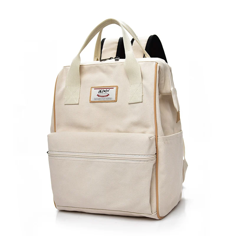School Sason Light Creamy White Color Fashion Lady Tote Canvas School Sason Light Creamy White Color Fashion Lady Tote Canvas Campus Backpack