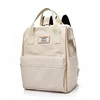 School Sason Light Creamy-white Color Fashion Lady Tote Canvas Campus Backpack