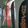 advertising printing outdoor tear drop beach flag banners free sale in guangzhou China