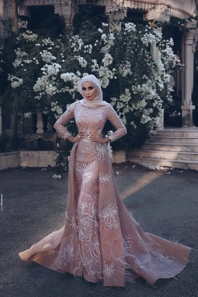 dusty pink wedding dress