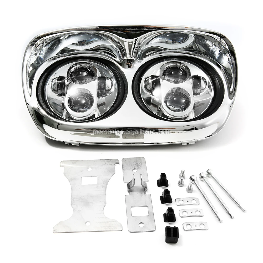 5.75'' Double Led Headlight For Harleysdavidsons Road Glide Motorcycle