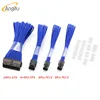 Hot selling Red sleeving basic extension cable kit with 24p 4+4p/Dubble 6p pci-e