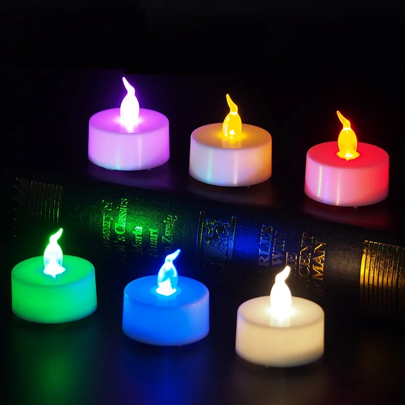 Emulational No Flame Colourful Color Changing Led Tealight Candles