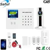Saful G65night vision CCTV camera WiFi socket Wireless gsm burglar home alarm security system with APP