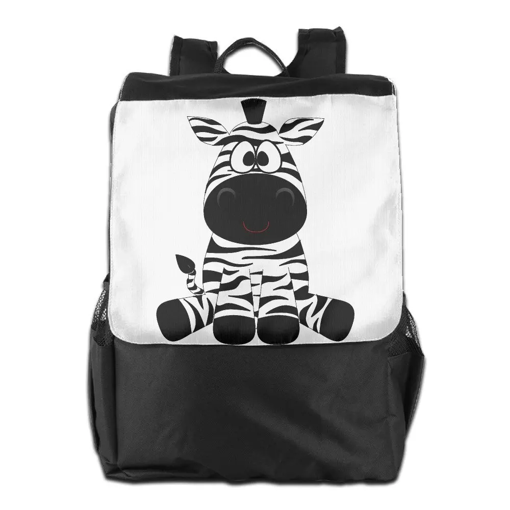 KING ROYAL Outdoor Travel Backpack Bag - Cartoon Zebra Unisex Casual Shoulder Bag Backpack Daypack Rucksack