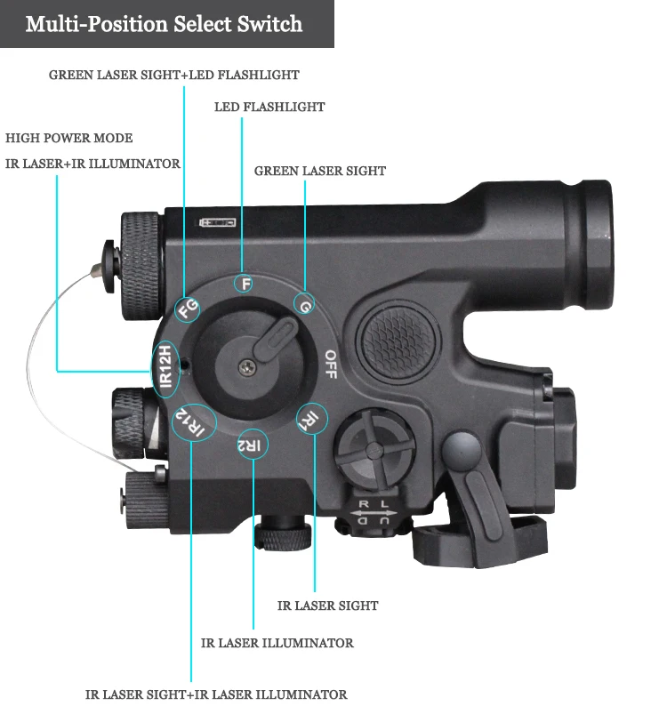 LDM LD-IRL30 Infrared Laser Flashlight Combo IR laser Night Vision 300yds Range 
