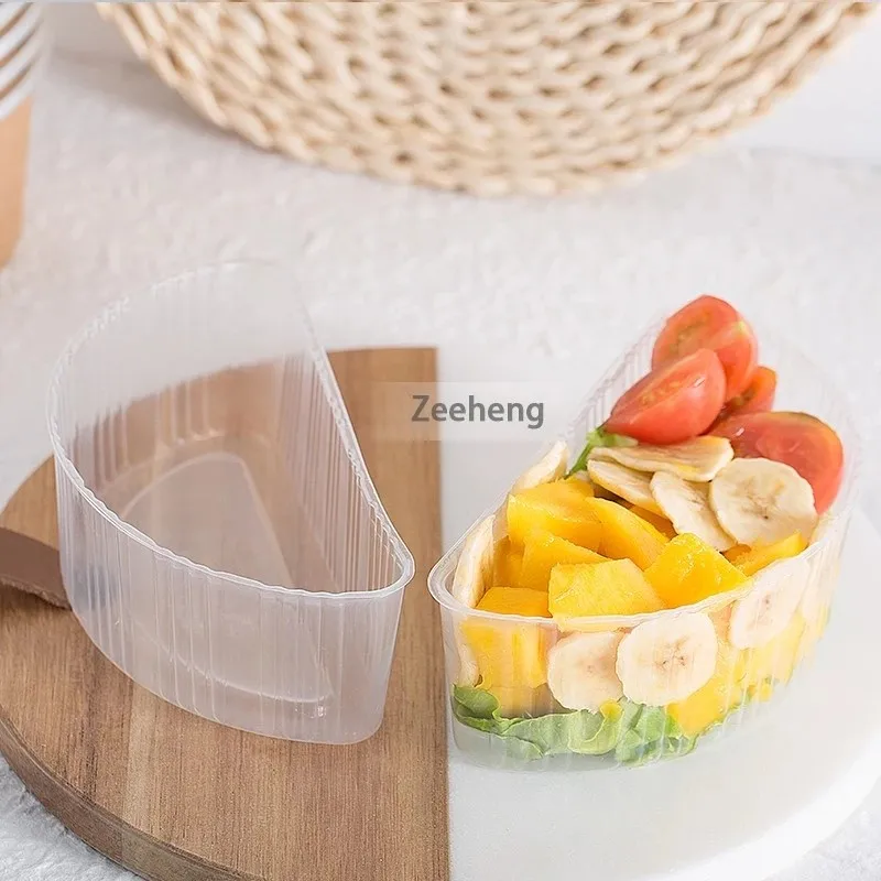 12oz 400ml Single Pe Coating Kraft Paper Salad Bowl With Lid , Eco Friendly