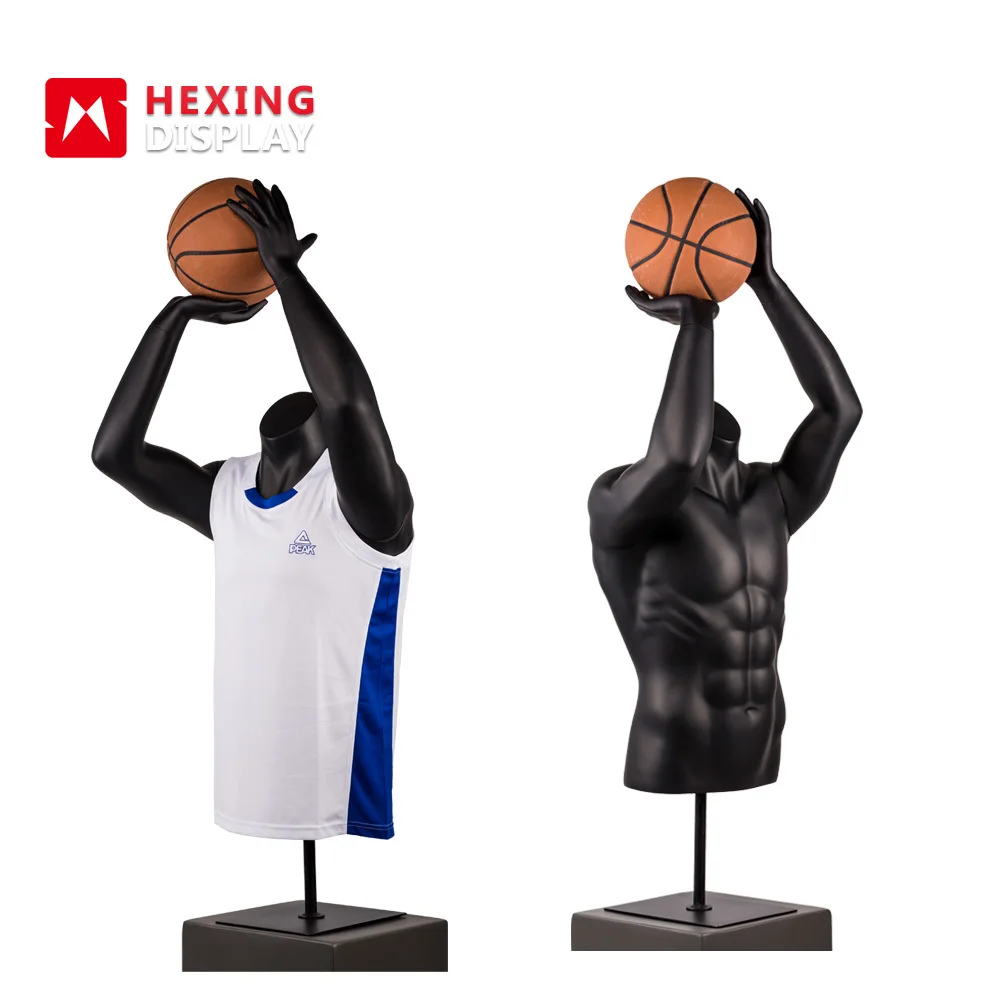 Matte Black Sports Upper Body Basketball Male Mannequin Buy Sports